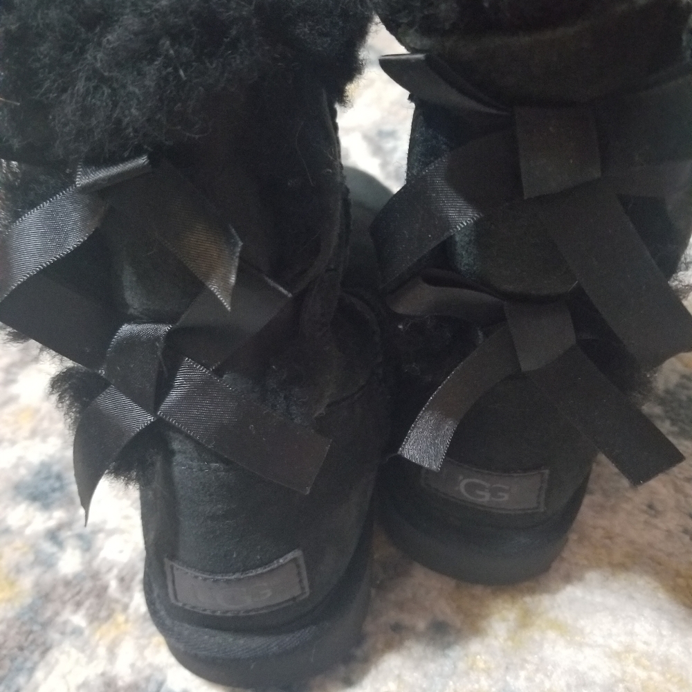 Black Ugg Bailey Bows Boots Womens Size 7